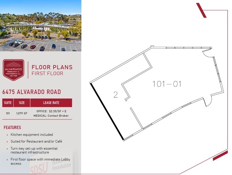6475 Alvarado Rd, San Diego, CA for lease Floor Plan- Image 1 of 1