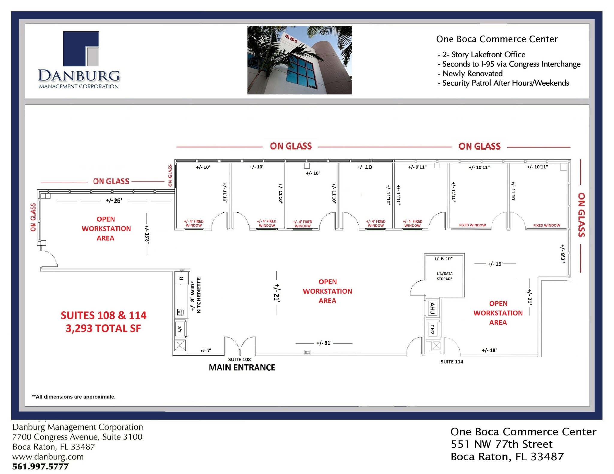 551 NW 77th St, Boca Raton, FL à louer Plan d’étage- Image 1 de 1