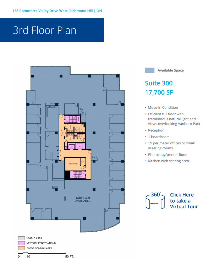 165 Commerce Valley Dr W, Markham, ON à louer Plan d’étage- Image 1 de 1