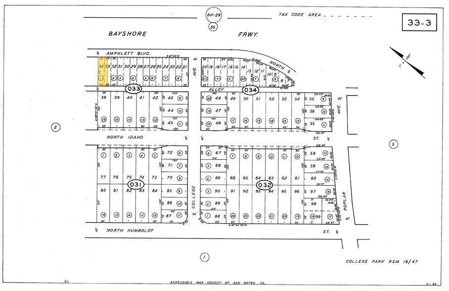 739 N Amphlett Blvd, San Mateo, CA à vendre - Plan cadastral - Image 3 de 8