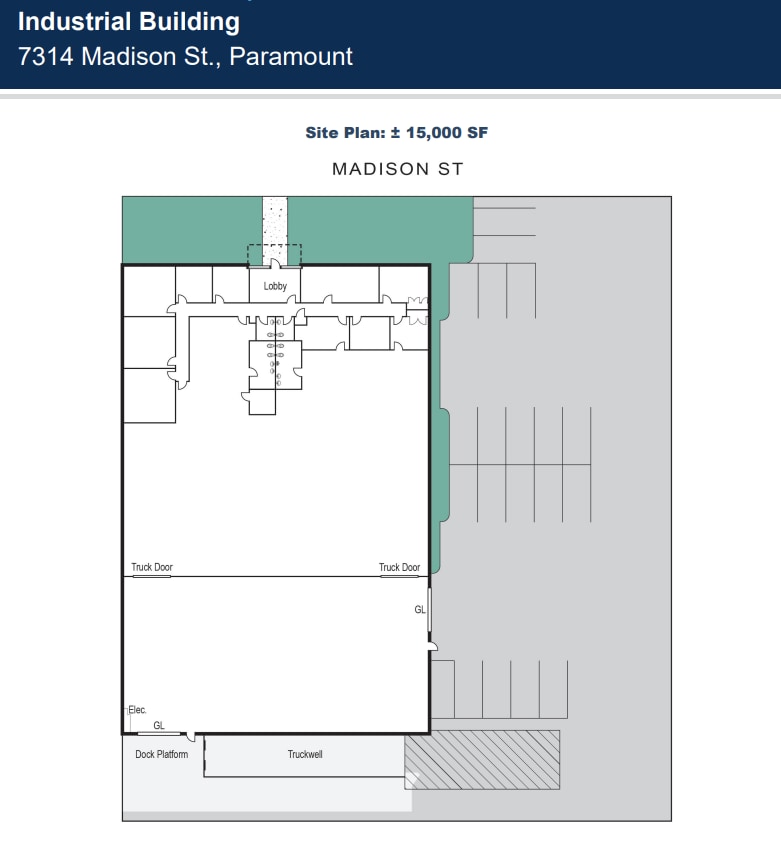 7314 Madison St, Paramount, CA for lease Floor Plan- Image 1 of 1