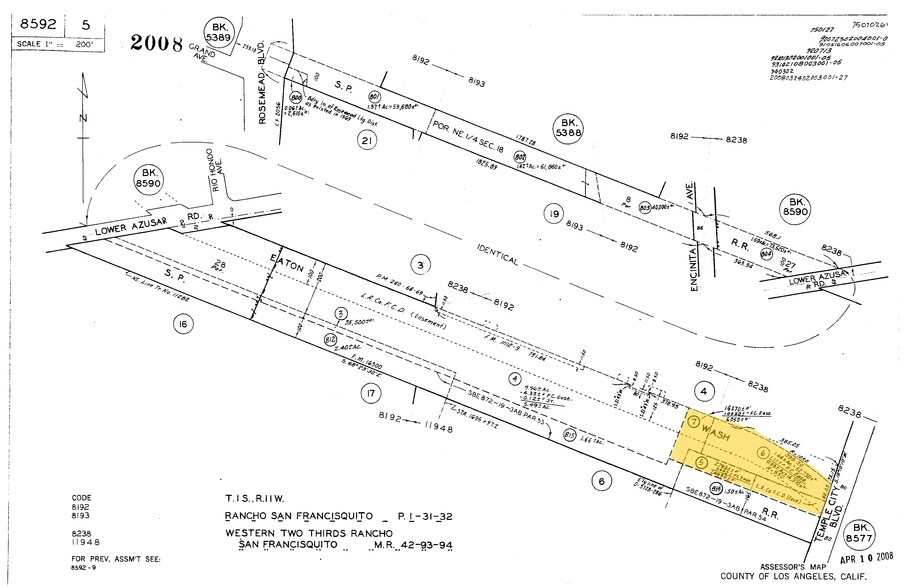 4301 Temple City Blvd, El Monte, CA à louer - Plan cadastral - Image 2 de 7