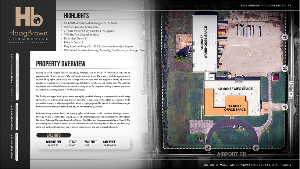 3506 Airport Rd, Jonesboro, AR à vendre - Photo du bâtiment - Image 2 de 10