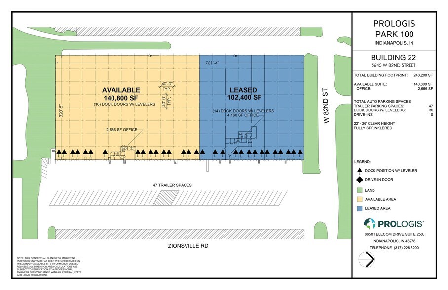 5645 W 82nd St, Indianapolis, IN à louer - Plan de site - Image 2 de 2