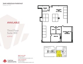 2645 Meridian Pky, Durham, NC à louer Plan d’étage- Image 1 de 1