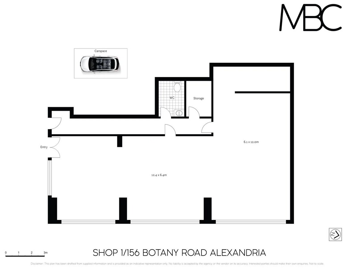 156 Botany Rd, Alexandria, NSW 2015 - Unit 1 -  - Floor Plan - Image 1 of 1
