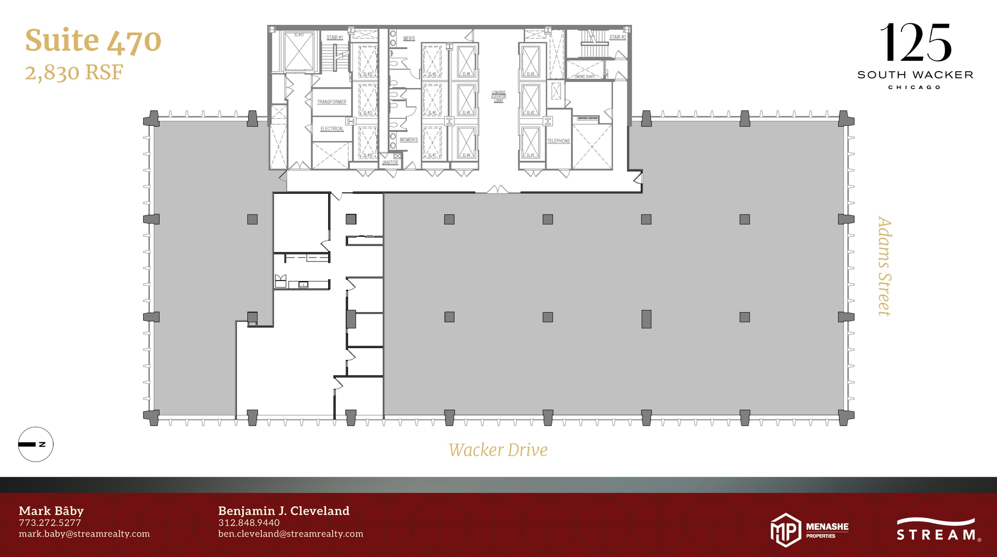 125 S Wacker Dr, Chicago, IL à louer Plan d’étage- Image 1 de 1