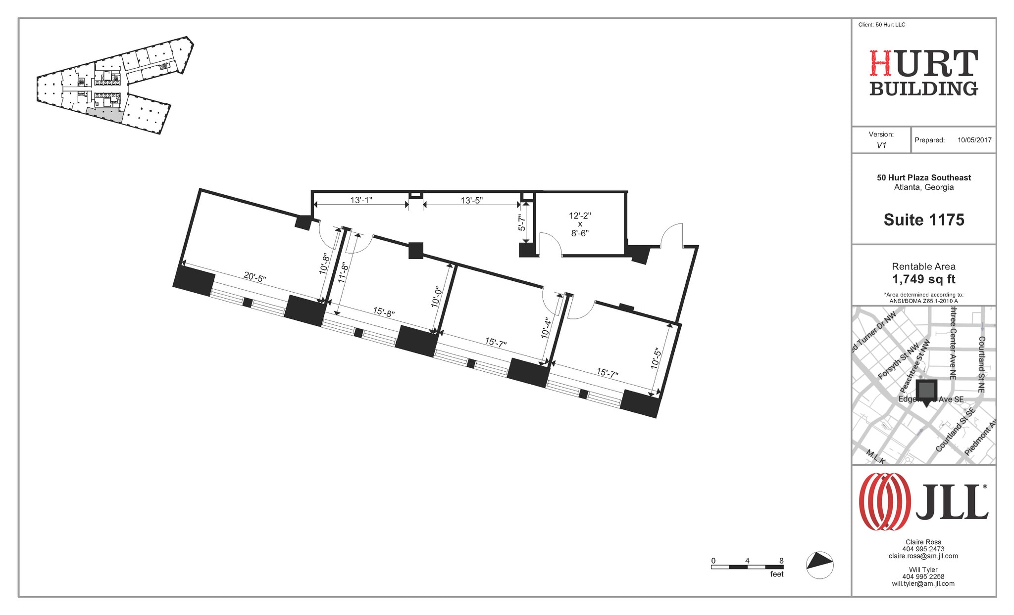 50 Hurt Plz SE, Atlanta, GA à louer Plan d’étage- Image 1 de 1