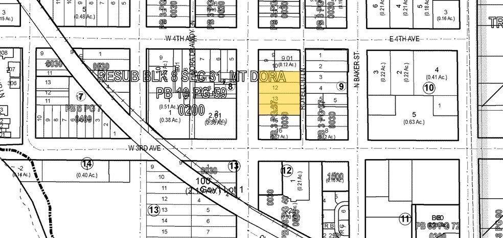 334 N Donnelly St, Mount Dora, FL for sale - Plat Map - Image 3 of 9