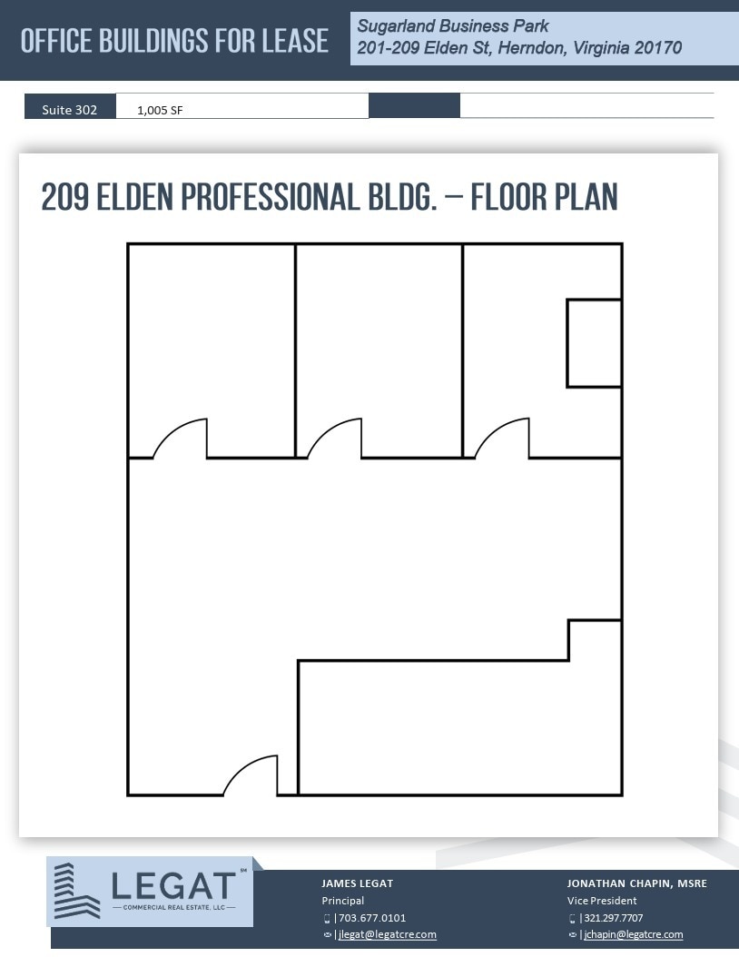 209 Elden St, Herndon, VA for lease Floor Plan- Image 1 of 1