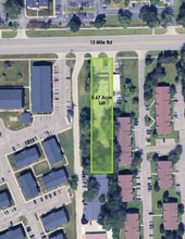 17206 E Thirteen Mile Rd, Roseville, MI - Aérien  Vue de la carte