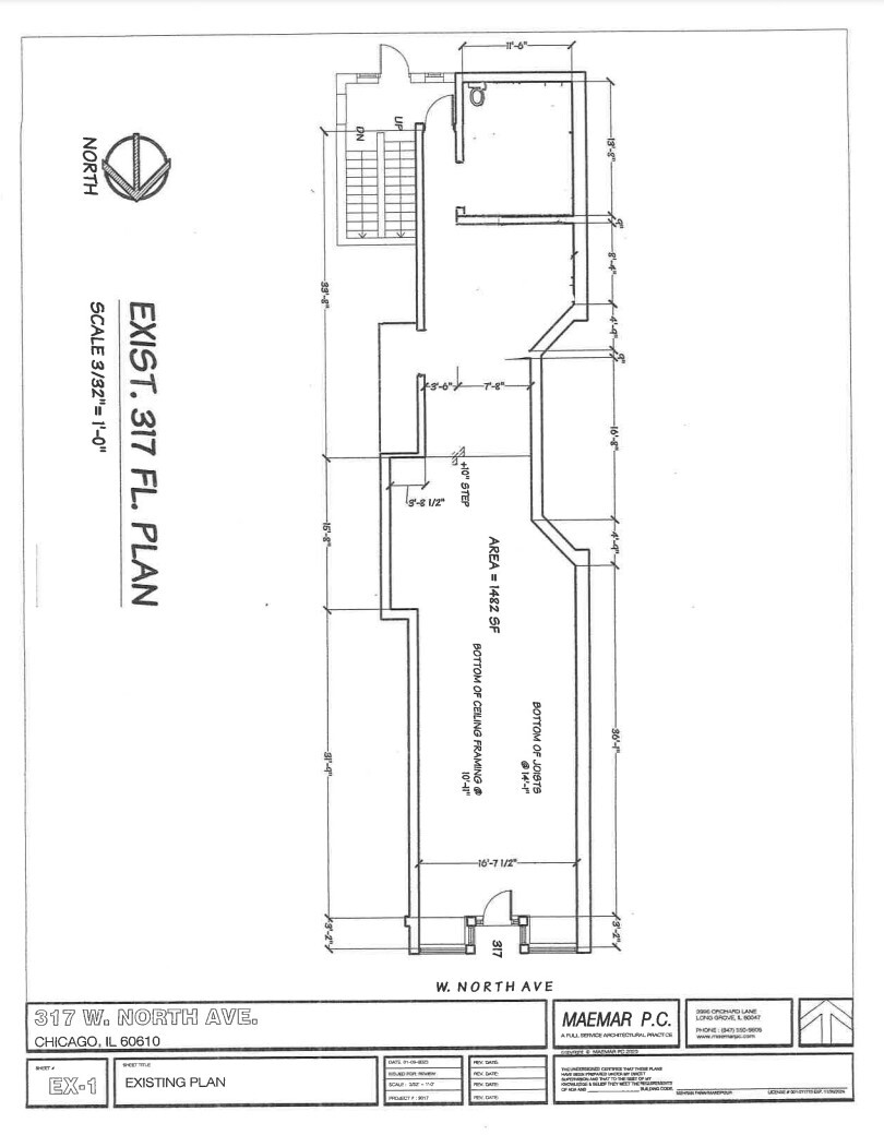 315-319 W North Ave, Chicago, IL à louer Plan d  tage- Image 1 de 1