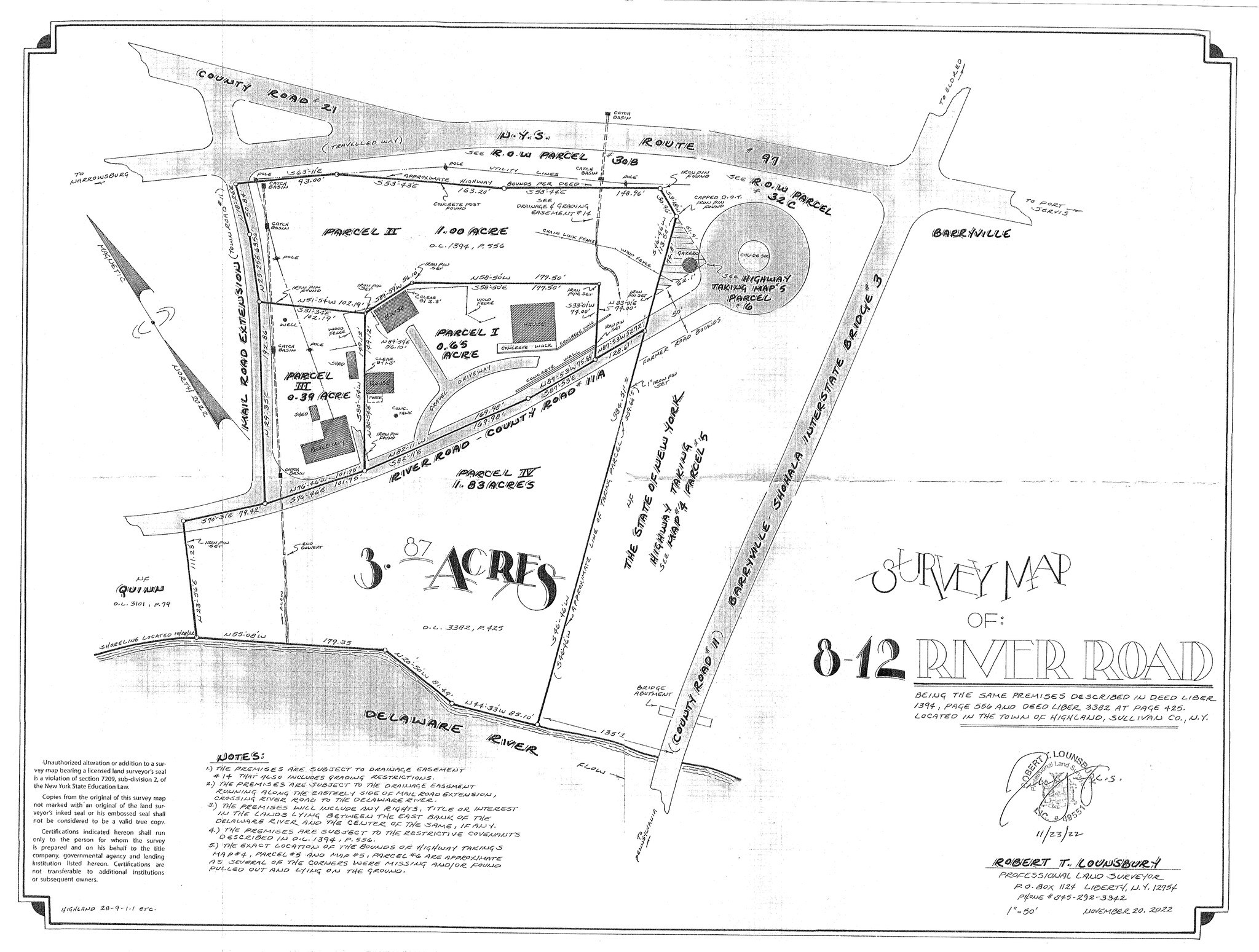 8 River Rd, Barryville, NY à vendre Plan de site- Image 1 de 2