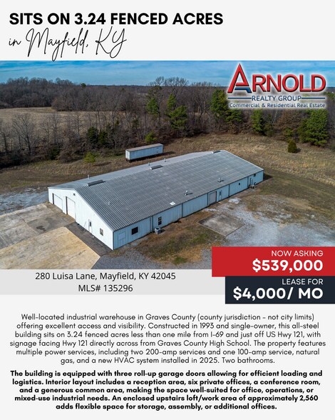 280 Luisa Ln, Mayfield, KY for sale - Building Photo - Image 2 of 12