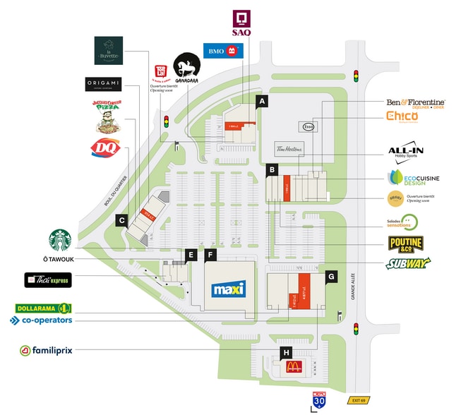 7505 Grande Allée, Brossard, QC for lease - Site Plan - Image 2 of 10