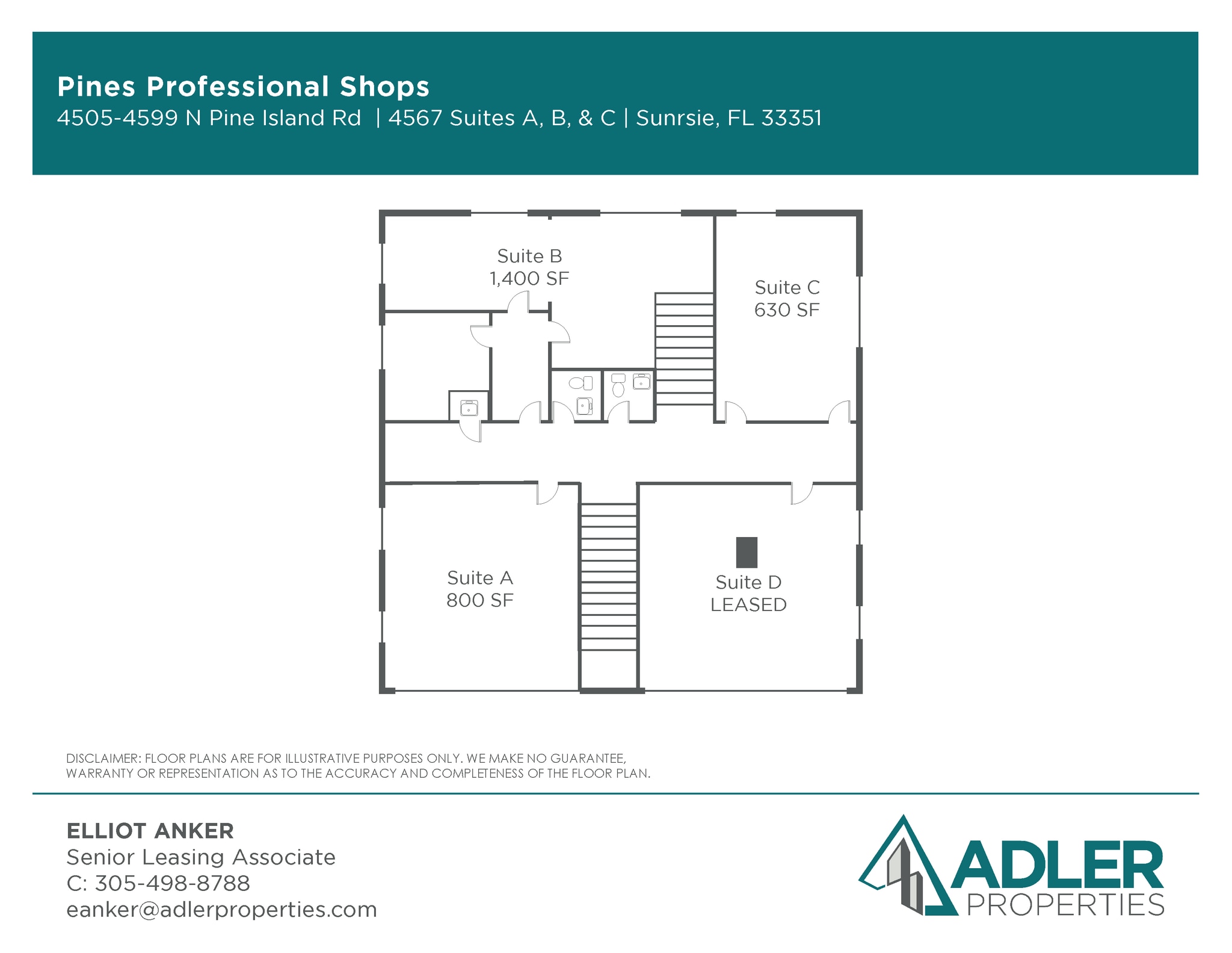 4505-4599 N Pine Island Rd, Sunrise, FL à louer Plan d’étage- Image 1 de 3