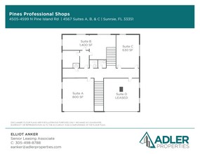 4505-4599 N Pine Island Rd, Sunrise, FL à louer Plan d’étage- Image 1 de 3