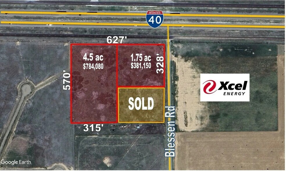 I-40 and Blessen SW Corner, Bushland, TX for sale - Aerial - Image 2 of 2