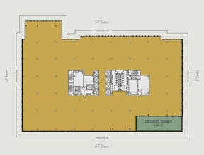 600 5th St NW, Washington, DC à louer Plan d’étage- Image 2 de 3