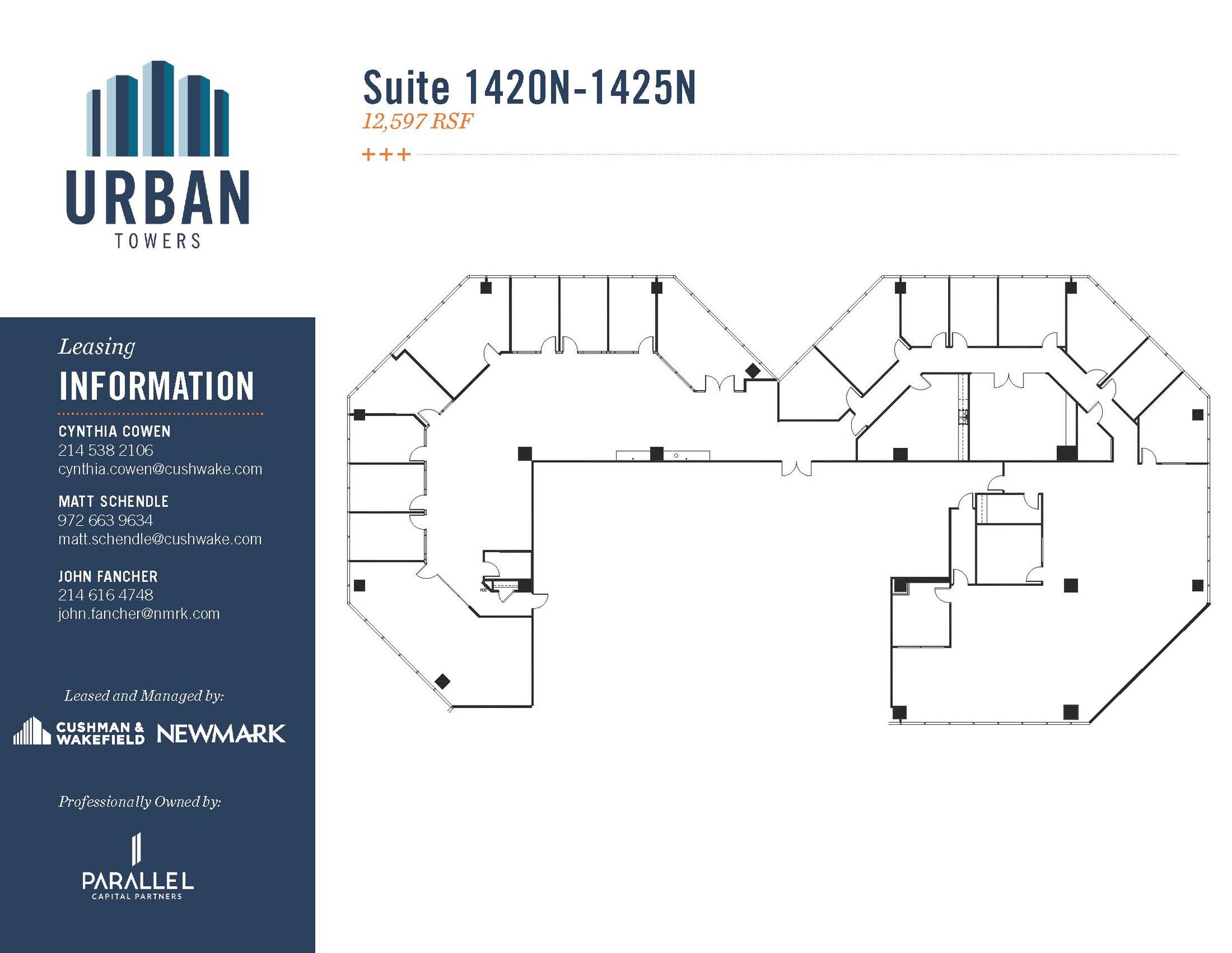 222 W Las Colinas Blvd, Irving, TX à louer Plan d’étage- Image 1 de 2