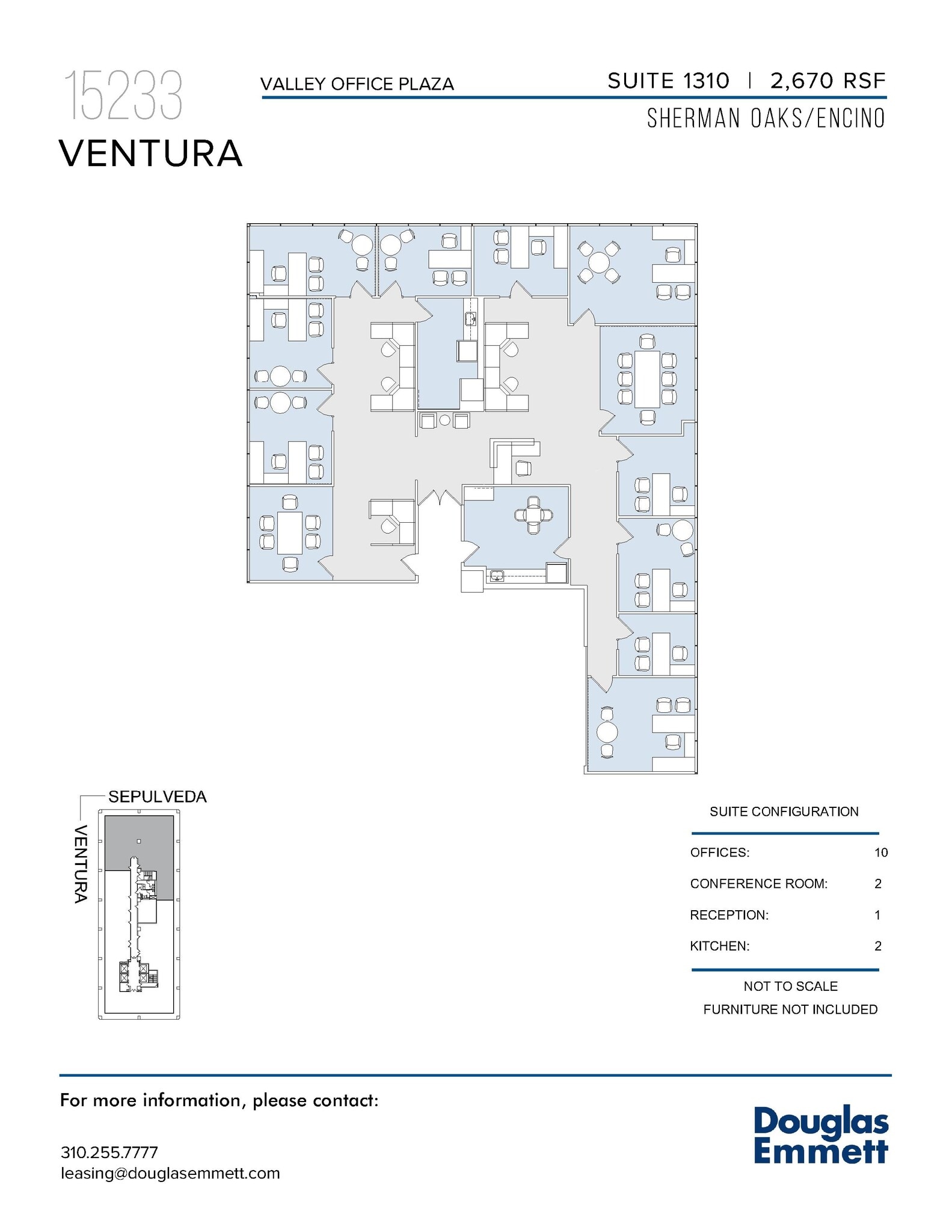 15233 Ventura Blvd, Sherman Oaks, CA à louer Plan d’étage- Image 1 de 1