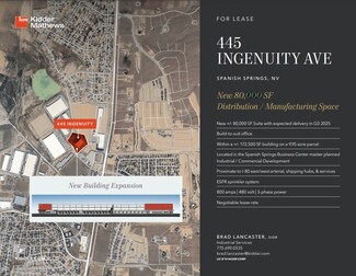 Plus de détails pour 445 Ingenuity Ave, Sparks, NV - Industriel à louer