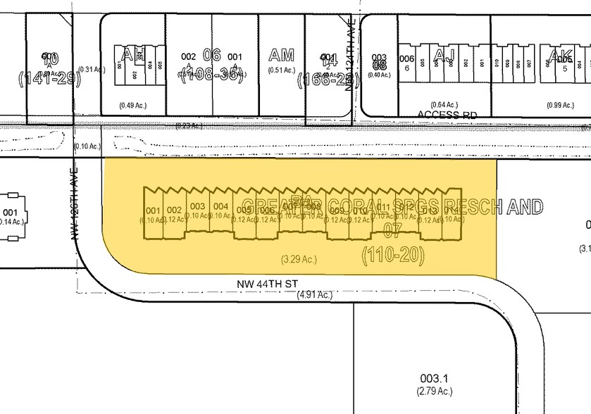 12489 NW 44th St, Coral Springs, FL for sale - Plat Map - Image 2 of 8