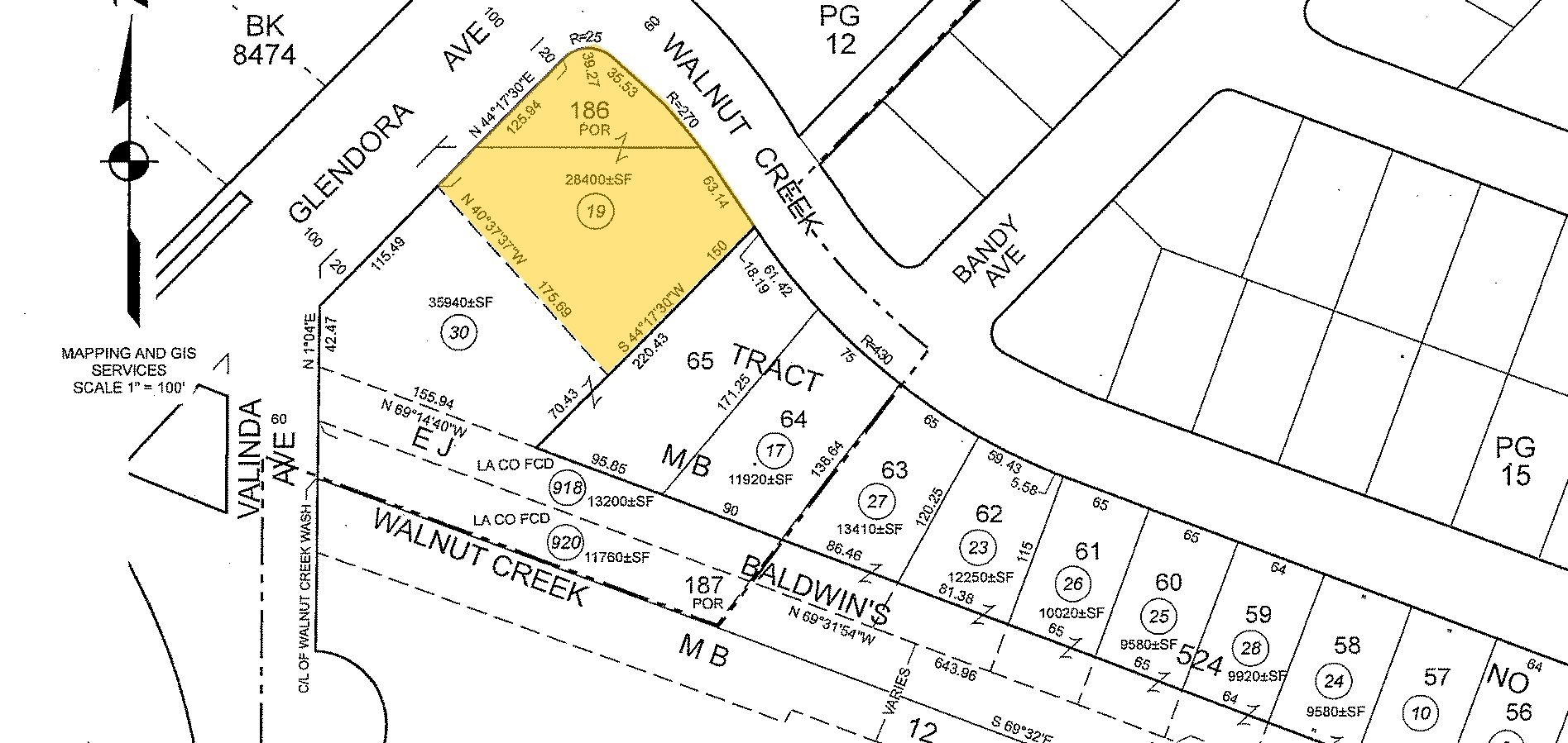 400 S Glendora Ave, West Covina, CA à vendre Plan cadastral- Image 1 de 6