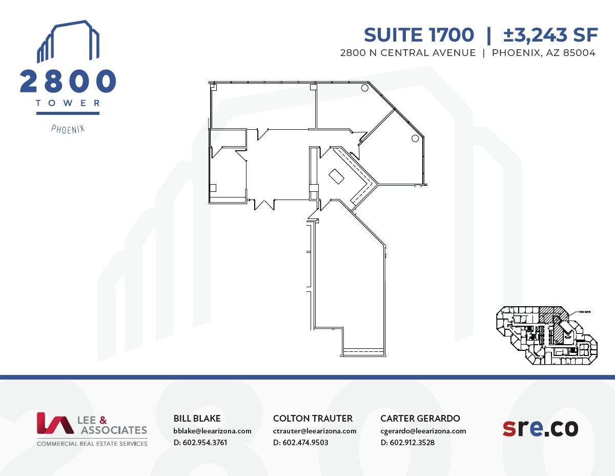 2800 N Central Ave, Phoenix, AZ for lease Floor Plan- Image 1 of 1