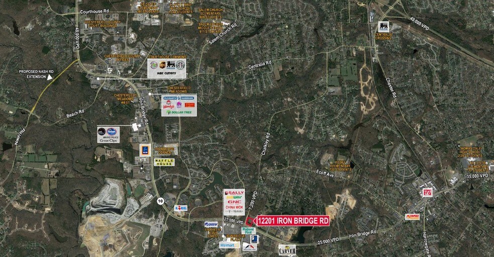 12201 Iron Bridge Rd, Chester, VA à vendre - Aérien - Image 2 de 3