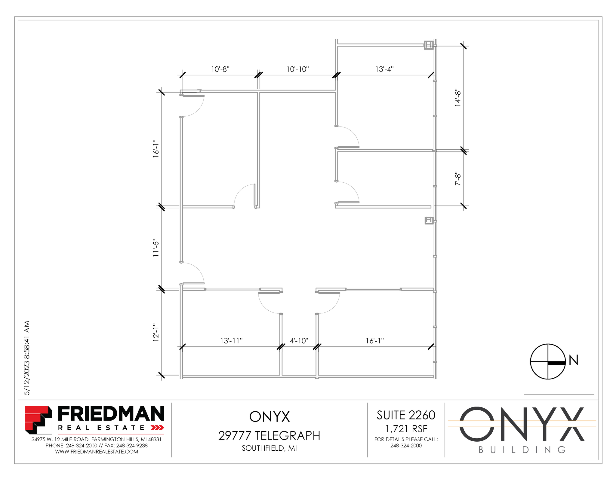 29777 Telegraph Rd, Southfield, MI for lease Floor Plan- Image 1 of 2