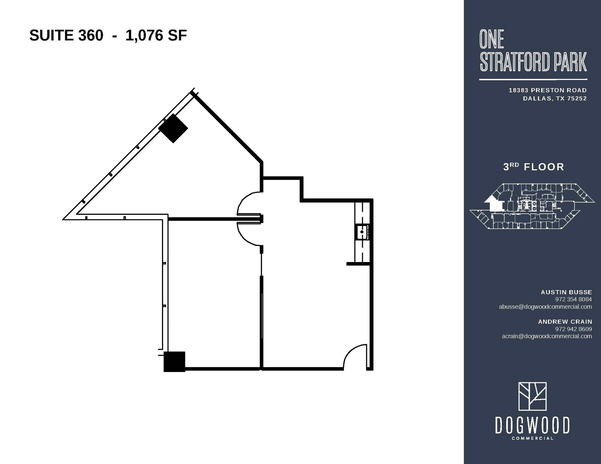 18383 Preston Rd, Dallas, TX à louer Plan d’étage- Image 1 de 1