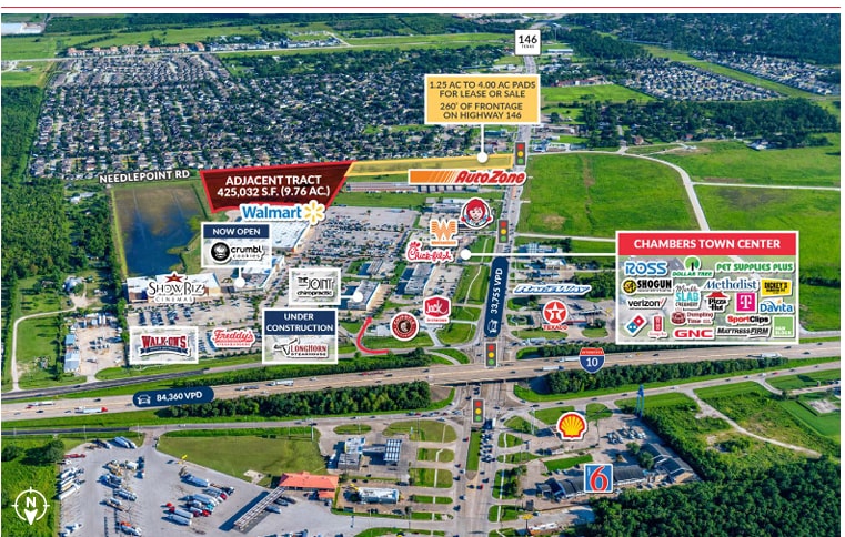 Old Needlepoint Rd, Baytown, TX for sale - Aerial - Image 3 of 4