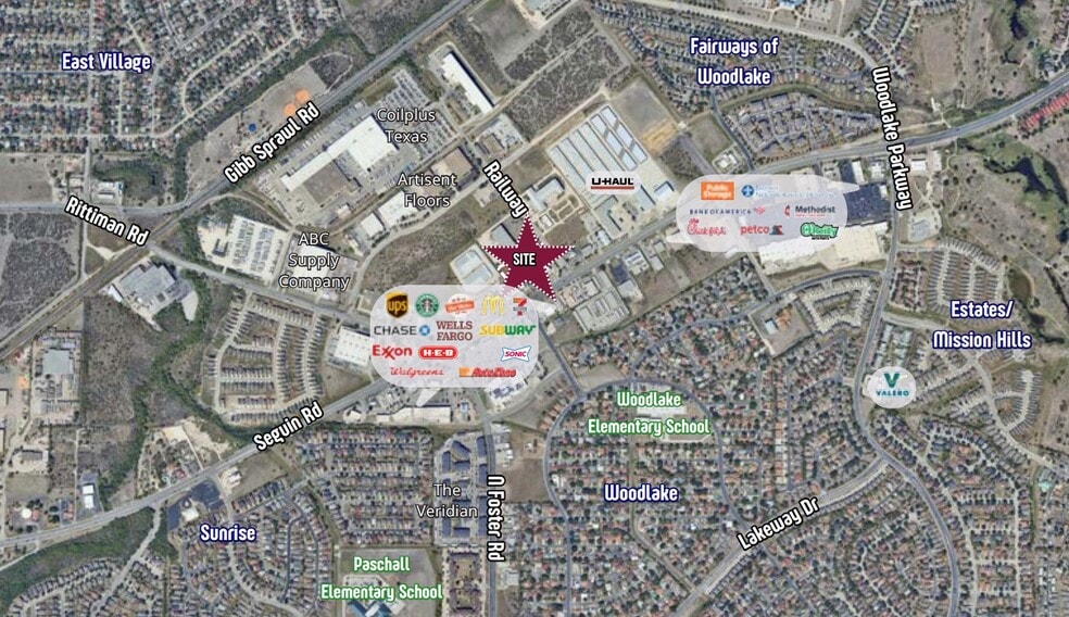 Railway & FM 78, San Antonio, TX à vendre - Aérien - Image 2 de 3