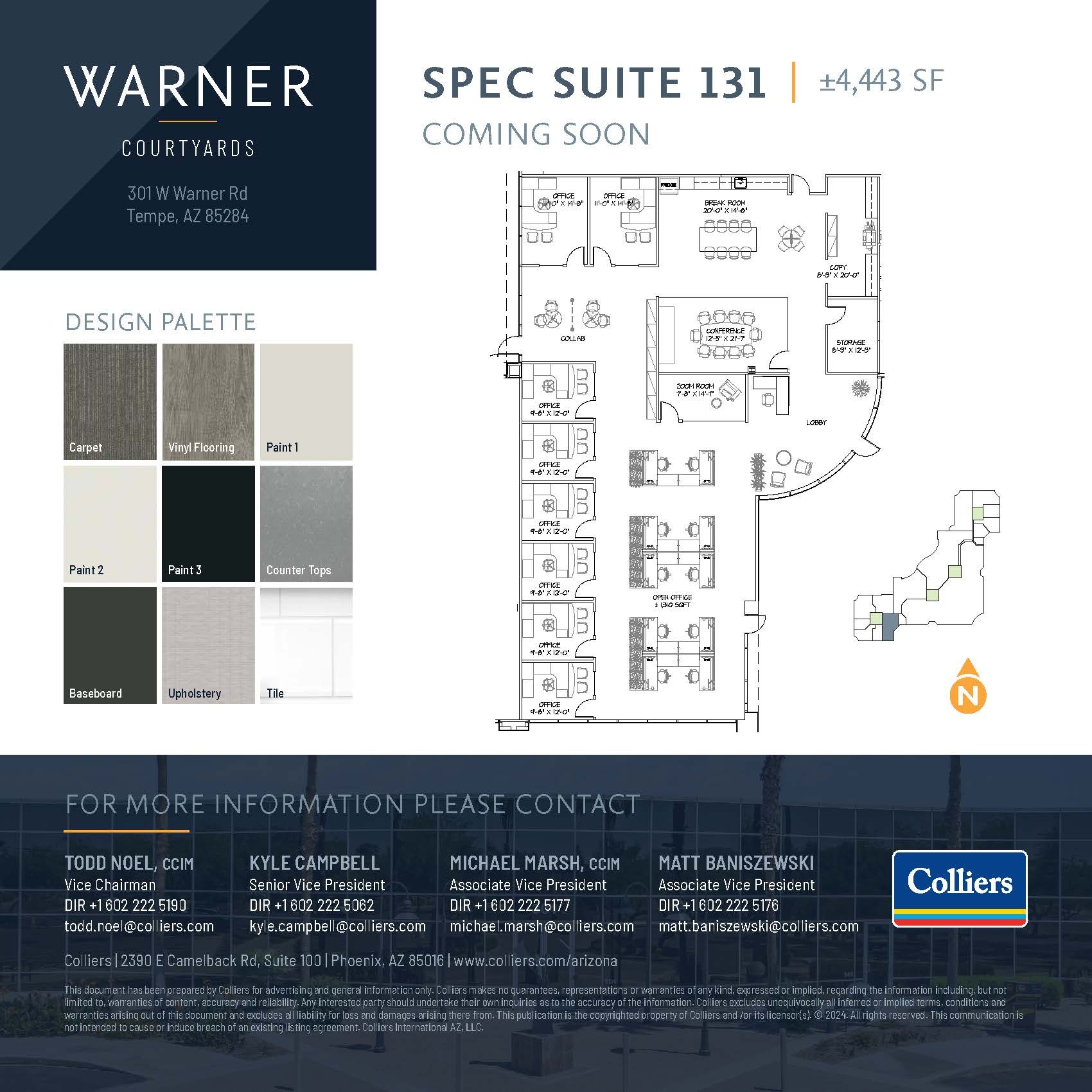 301 W Warner Rd, Tempe, AZ à louer Plan d  tage- Image 1 de 1