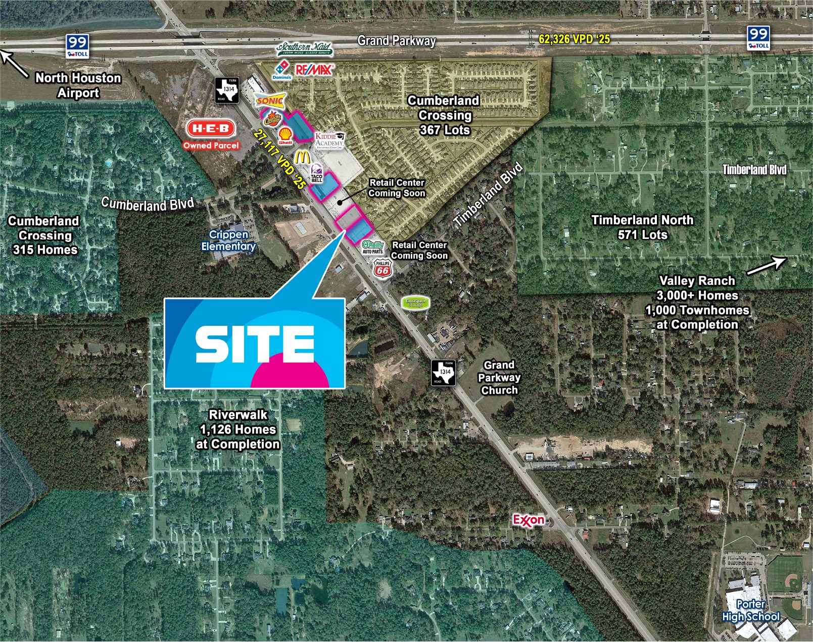 Grand Parkway & FM 1314, Porter, TX for sale Building Photo- Image 1 of 5