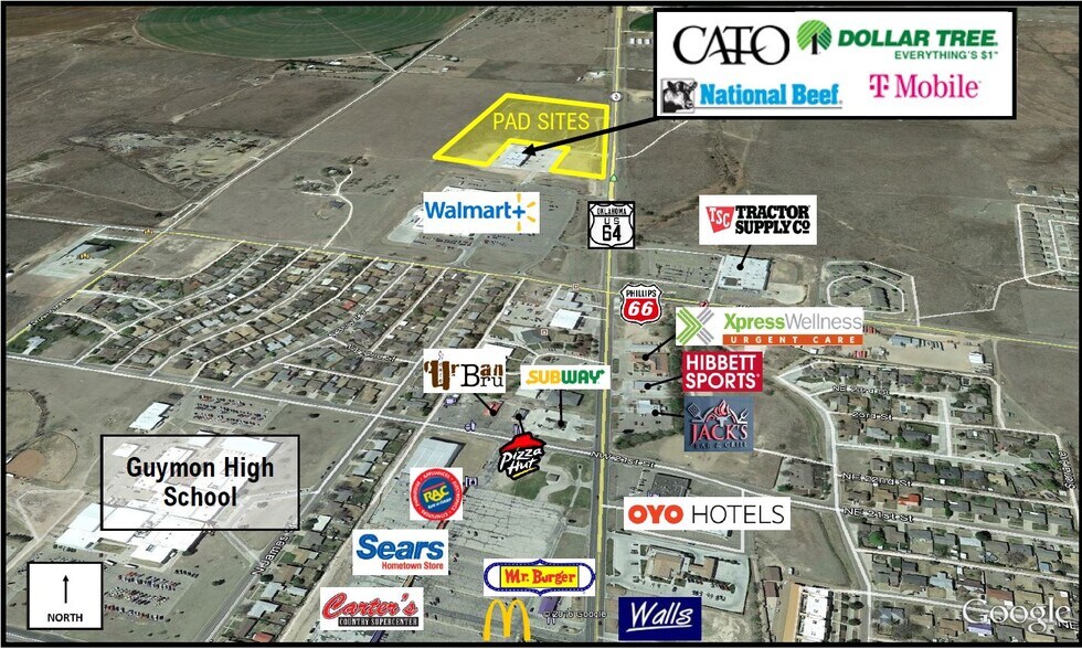 2602-2606 N Hwy, Guymon, OK à vendre - Aérien - Image 3 de 7
