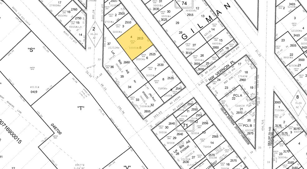 5325-5329 Ballard Ave NW, Seattle, WA à louer - Plan cadastral - Image 2 de 2