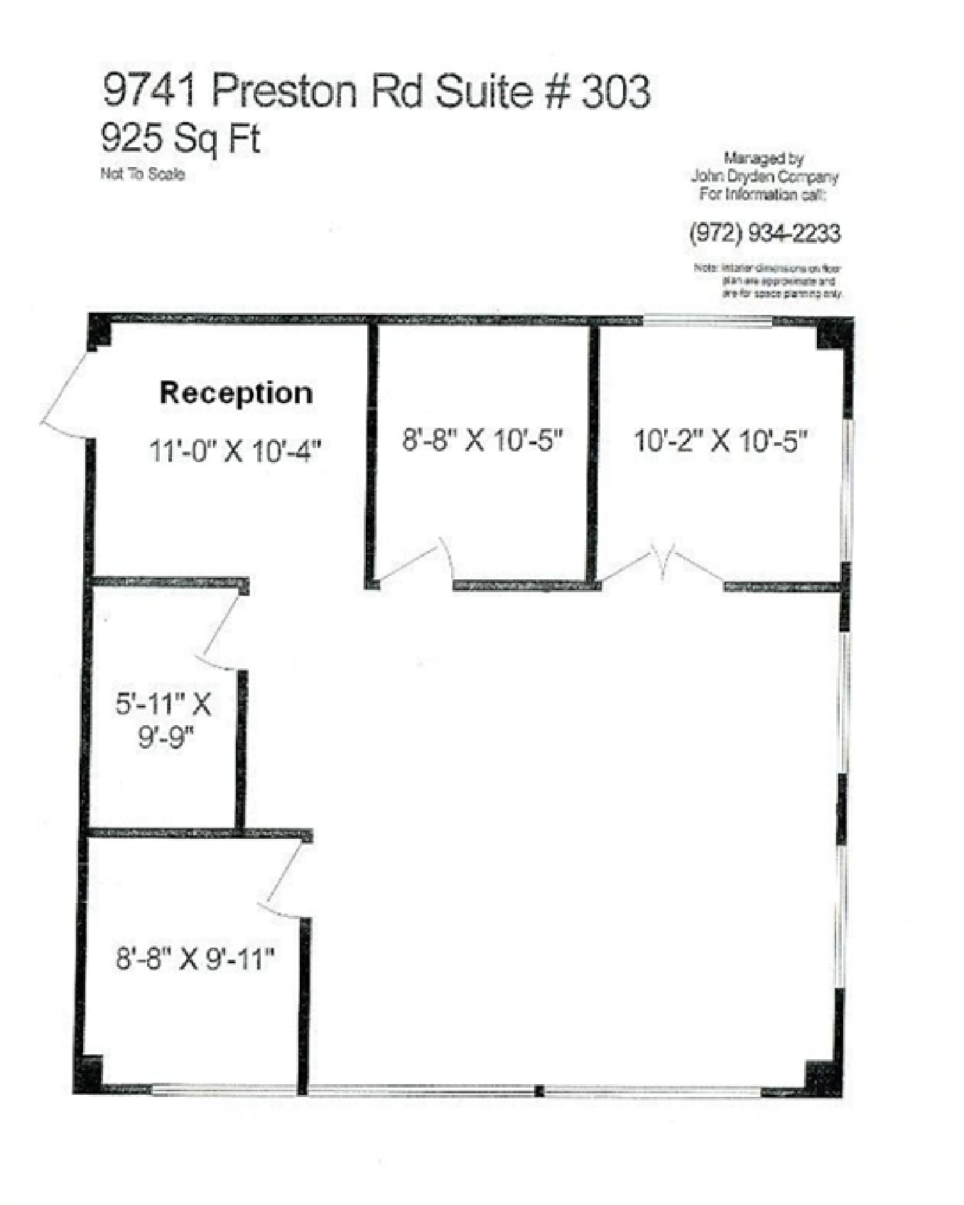 9741 Preston Rd, Frisco, TX for lease Floor Plan- Image 1 of 1
