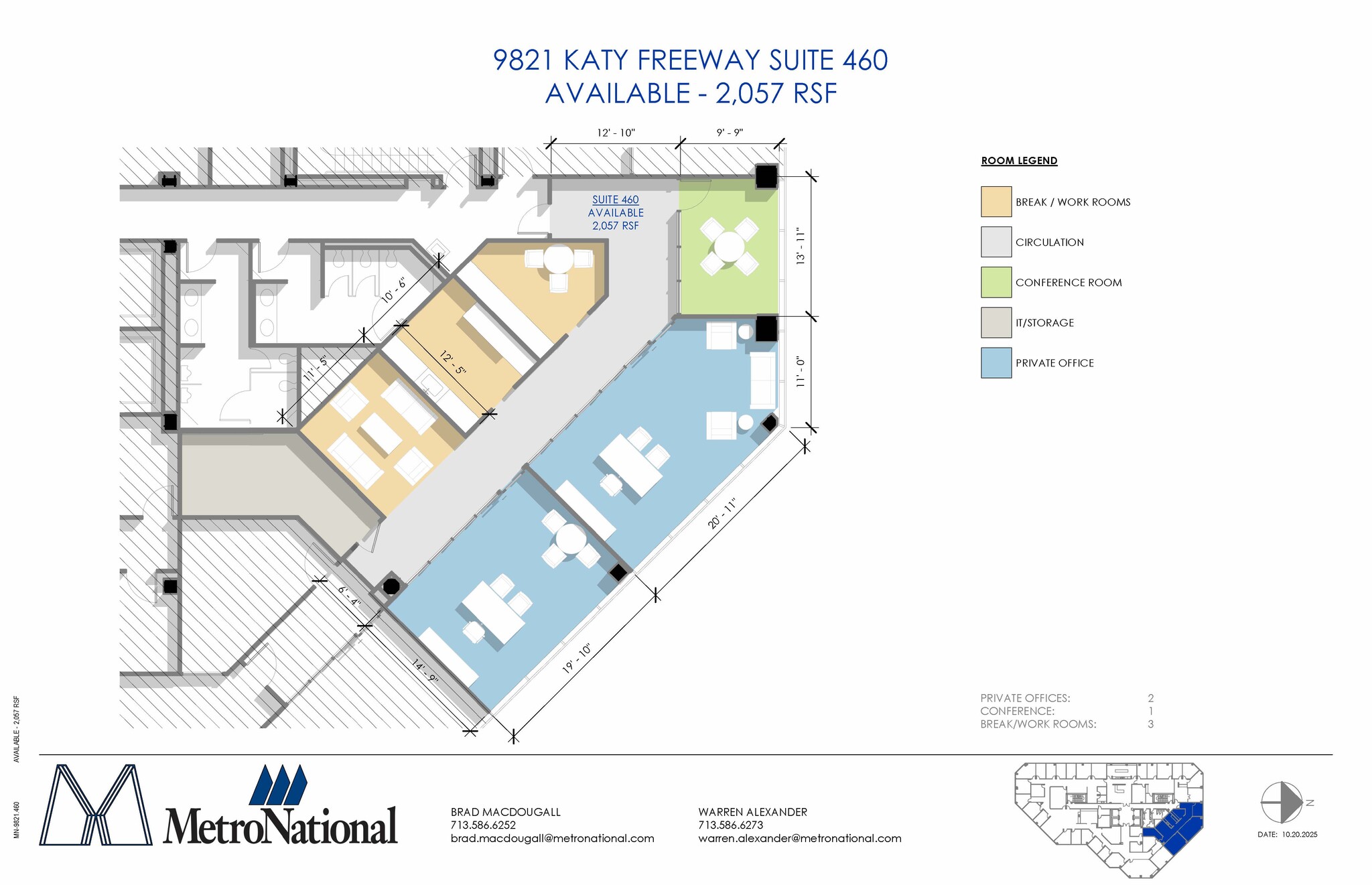 9821 Katy Fwy, Houston, TX à louer Plan d’étage- Image 1 de 1