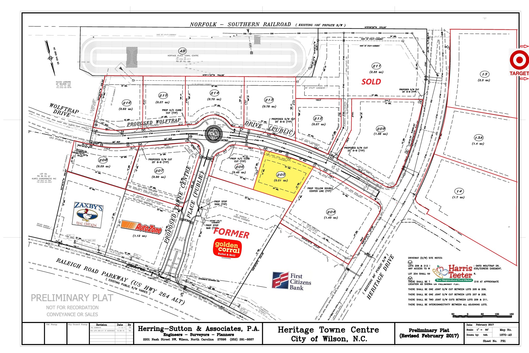 2702 Wolf Trap Dr, Wilson, NC à vendre Plan cadastral- Image 1 de 3