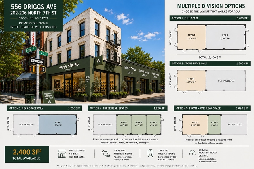 556 Driggs Ave, Brooklyn, NY for lease - Building Photo - Image 1 of 10