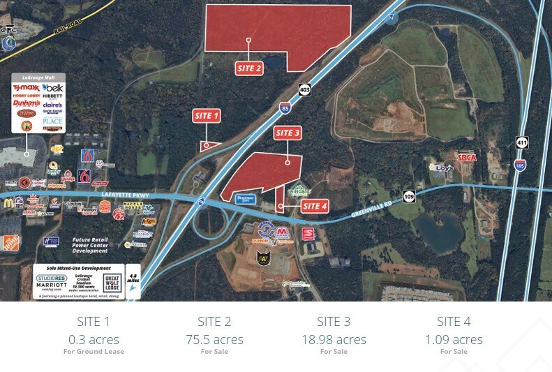 Exit 18 Access Rd to Greenville Rd, Lagrange, GA for sale - Primary Photo - Image 1 of 2