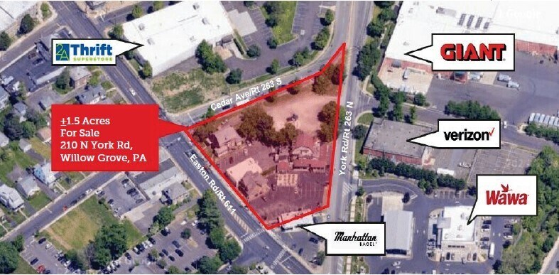 210-221 N York Rd, Willow Grove, PA à vendre - Photo du bâtiment - Image 2 de 2