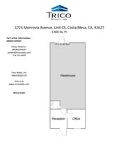1725 Monrovia Ave, Costa Mesa, CA à louer Plan d’étage- Image 1 de 1