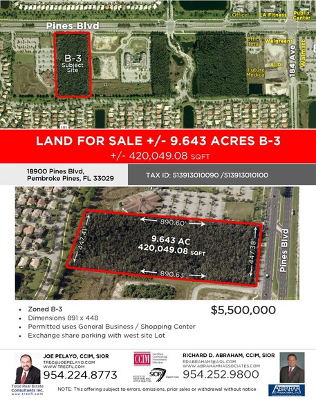 Pines Blvd, Pembroke Pines, FL for sale - Building Photo - Image 1 of 1