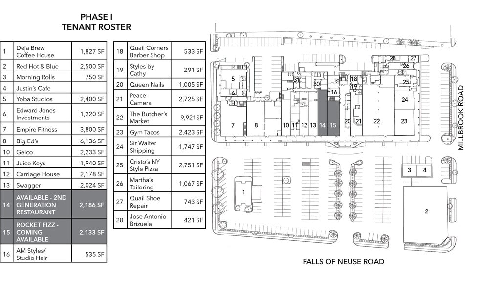 5003-5045 Falls of Neuse Rd, Raleigh, NC for lease - Building Photo - Image 2 of 8