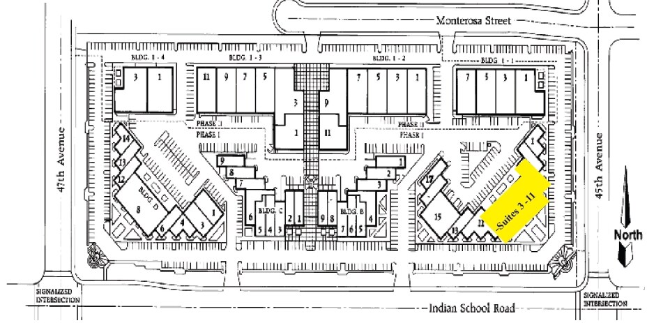 4502 W Indian School Rd, Phoenix, AZ à louer - Plan de site - Image 2 de 4