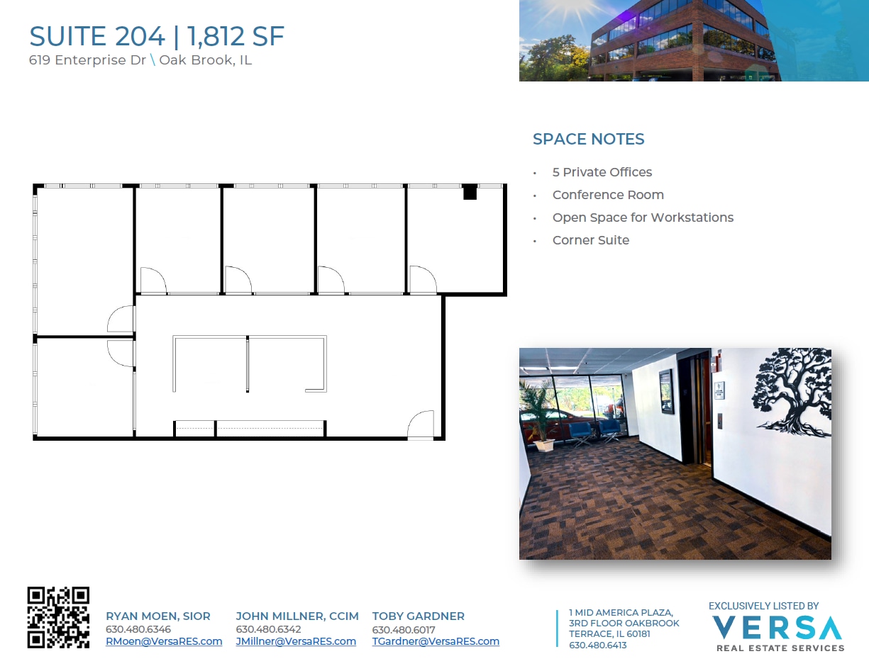 619 Enterprise Dr, Oak Brook, IL for lease Floor Plan- Image 1 of 2