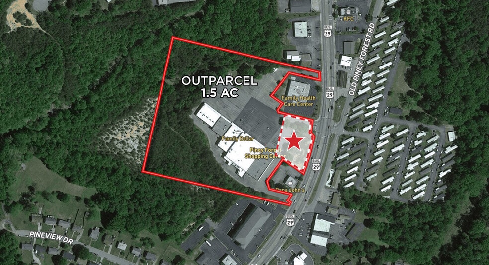 671 Piney Forest Rd, Danville, VA à vendre - Photo du bâtiment - Image 1 de 3